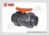 PP / FRPP double union socket ball Valve PN1.0Mpa DIN / ANSI / JIS Plastic Ball Valve