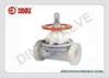 PVDF/PTFE flanged diaphragm valve, weir type, flange end ANSI#150, JIS10K, DIN standard