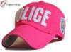 Fashion Pink Police Cotton Baseball Caps Embroidered Baseball Hats For Womens