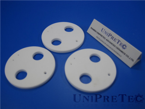 High Heat Resistant Insulation Alumina Ceramic Round Plates with Holes