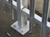 Palisade Posts - Fix Fencing Firmly To Your Desired Areas Two plans of fixing palisade fencing posts: concrete in and b