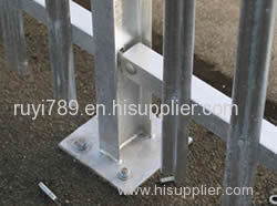 Palisade Posts - Fix Fencing Firmly To Your Desired Areas Two plans of fixing palisade fencing posts: concrete in and b