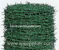 Single Strand Green PVC Coated Barbed Wire Fencing For Poultry Farms