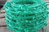 Double Twist PE Coated Barbed Wire , Green Colour Gi Wire For Garden