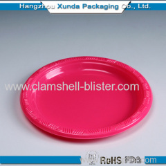 Custom colorful round disposable plastic plates, party plate