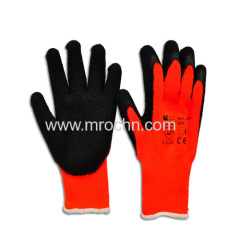 Frosted latex coated gloves