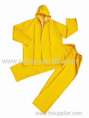 0.32MM PVC/POLYESTER Rainsuit in Yellow