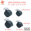 china hot selling caster wheel with swivel top plate for furniture sofa and chair wheel