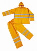 Reflective PVC/POLYESTER RAINCOAT YELLOW COLOR