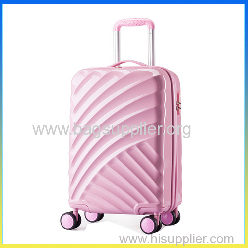 Korea style ladies trolley case ABS lightweight pink luggage sets