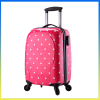 Fashionable wave point women boarding bag ABS beautiful luggage sets