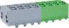 Blue / Green 600V 2 / 4 Conductor Centre miniature Terminal Block with Snap - in Mounting Feet