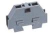Grey CSA 300v 25A 2 Conductor Through End Miniature Terminal Block With Spring Clipping