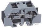 4 Conductor 400v 18A Through Miniature Rail Miniature Terminal Block With Snap In Mounting Feet