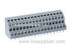 PA66 2 Solder Pins Double Decked 10.0 / 10.16mm Pitch PCB Terminal Block Strip For Rail