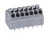 Custom PA66 2A 400V SP250 PCB Mount Terminal Block With Sping Cage, 3.5mm Pitch