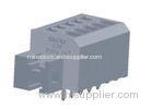 custom 24 - 14 AWG 6A Gray PCB Mount Terminal Block With 5 - 6 mm Strip SP239