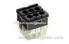 Black 600v 20A Spring - Clipping Push Wire Junction Box Connector / Terminal Blocks With 6 Pole