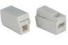 Light Gray 400V 24A Spring Cage Clamp Push In Wire Junction Box Connector With Two Wires