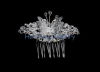 Female stylish and clear Crystal Bridal Jewelry hair comb with vivid butterfly T00042