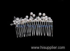 Wholesale designs and Excellent finishing Crystal Bridal Jewelry hair comb T00039