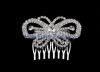 Stylish and clear Crystal Bridal Jewelry butterfly shape hair comb with good service T0038