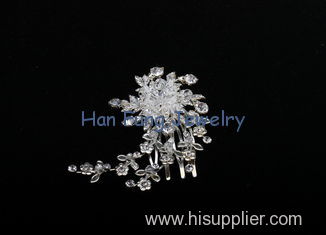 crystal bridal jewelry clear crystal hair comb with silver plating SL1875
