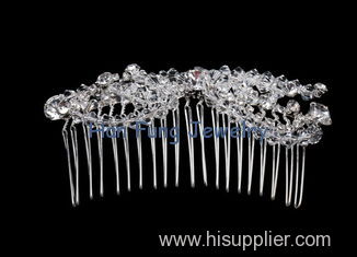 designs and Excellent finishing Crystal Bridal Jewelry hair comb T00054