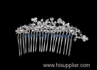 Simple charming design Crystal Bridal Jewelry hair comb T00050