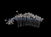 Charming simple style Crystal Bridal Jewelry hair comb with colorful crystal T00056