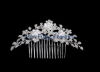 pearl hair comb Crystal Bridal Jewelry with silver plating for women TL2504
