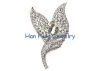 Full Rhinestones Design Brooches Crystal Bridal Jewelry In Dove Shape B8804566