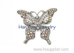 Fashion Bridal Brooches Crystal Bridal Jewelry Silver Plated BS219888