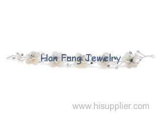 Brass Fabric Crystal Bridal Jewelry Fashion Flower Hair Accessories For Women SJ2905