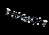 Girls And Women's Crystal Bridal Jewelry Hair Accessory WIth Fimo Flower SJ2904