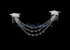 Fashion Design Bridal Hair Ornaments Crystal Bridal Jewelry 2 Sides Hair Combs H100022