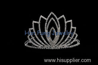 Shiny Sparkling Star Tiara Silver Plated Cystal Bridal Tiaras And Crowns for Female HP270-001