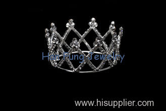 OEM / ODM Csrystal Wedding Tiaras 925 Sterling Silver Plated Bridal Tiaras And Crowns for Women FC0042