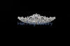 Flower Wedding Tiara With Shining Crystal Silver Plated Bridal Tiaras And Crowns TR3131