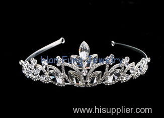 Clear crystal and silver plating Wedding bridal Tiaras And Crowns for Women TR1050-1