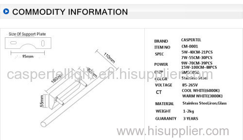 led wall lamp led mirror lamp