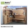 king Foldable Double Space Saving Wall Bed With Bookshelf / Table