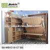 king Foldable Double Space Saving Wall Bed With Bookshelf / Table