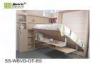 king contemporary folding Murphy Wall Bed with Bookshelf / Table