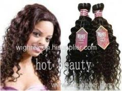 100% Custom Indian Lady Curly Brown Long Non Remy Human Hair Extension