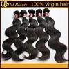 120g Natural Black Body Wave Indian Remy Hair Extensions For White Women