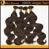 Lady Custom Brown Body Wave Brazilian Remy Human Hair Extensions