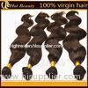 Lady Brown Color Wavy Brazilian Remy Human Hair Extensions