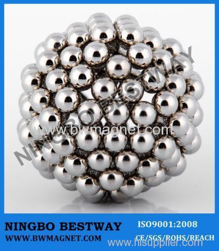 D5MM Balls Magnetic with Silver Coating intelligence buckyball sphere