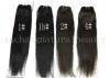 Colored Chinese Black Silky Straight Non Remy Human Hair Extensions